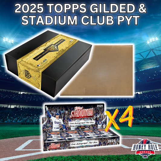 FULL CASE 2025 Topps Gilded Collection (4 Boxes), 4x 2025 Topps Stadium Club Baseball Hobby - PICK YOUR TEAM Break #1499