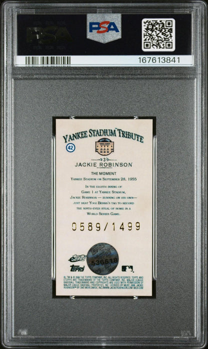 2008 Etopps Allen & Ginter Yankee Stadium Tribute 3 Jackie Robinson PSA 10