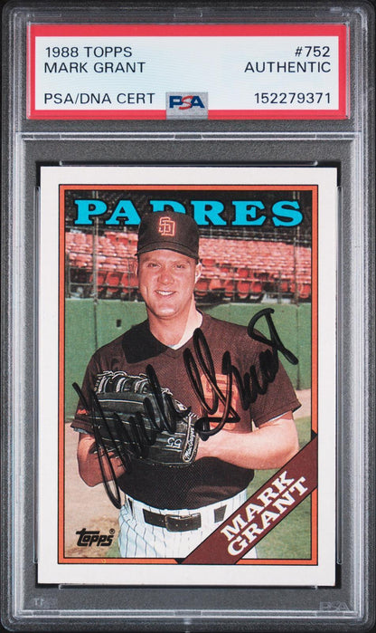 1988 Topps #752 Mark Grant PSA Authentic