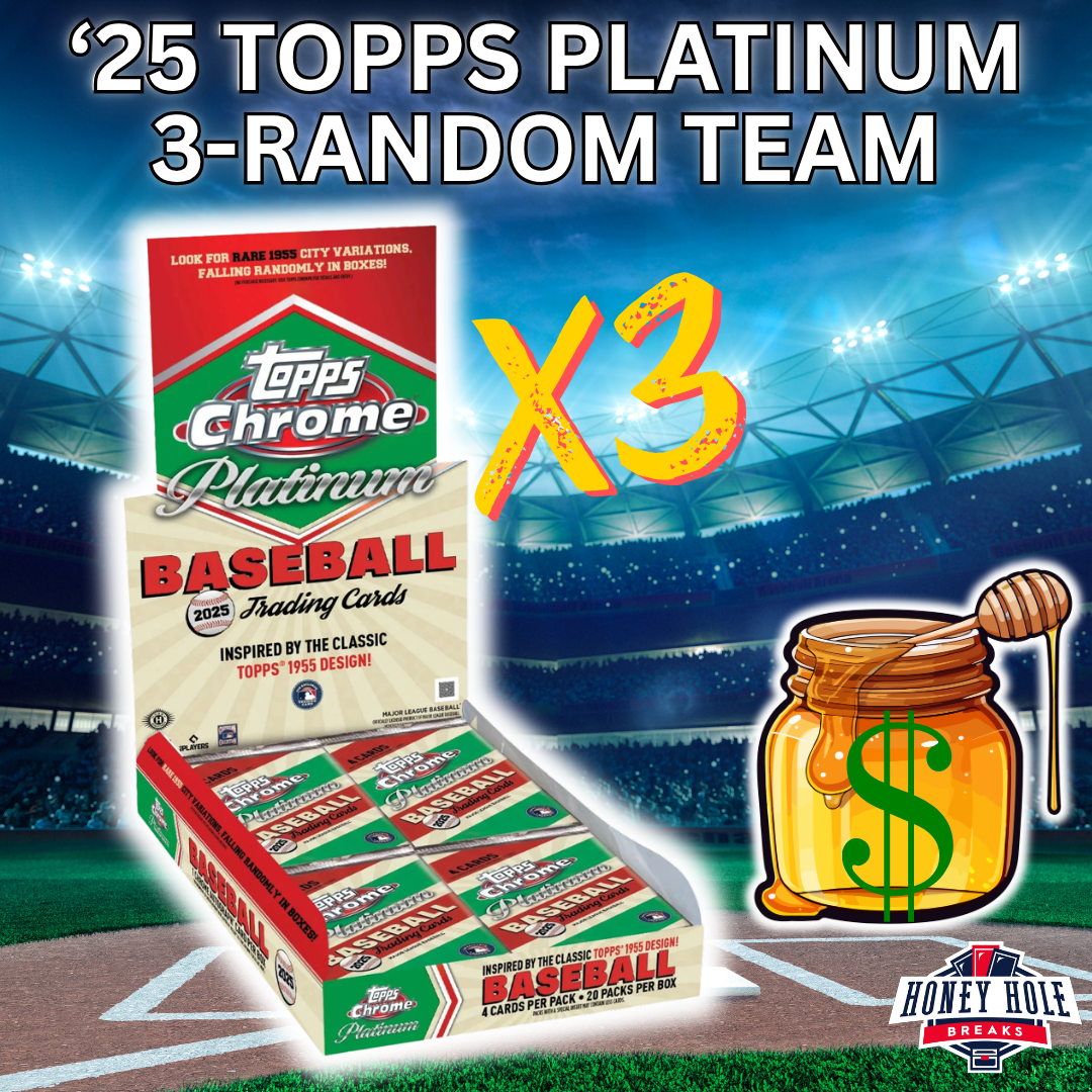 3x 2025 Topps Chrome Platinum Baseball Hobby - 3 RANDOM TEAM Break #1785