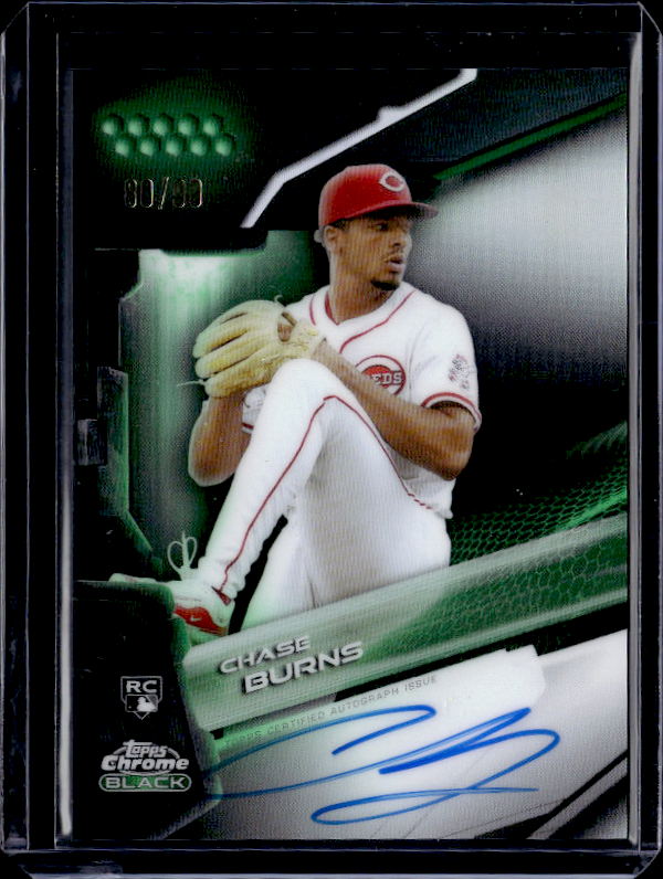 2026 Topps Chrome Black Chase Burns CBA-CB Rookie Auto Green /99