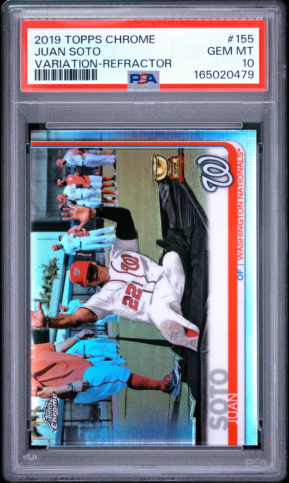 2019 TOPPS CHROME 155 JUAN SOTO VARIATION-REFRACTOR PSA 10