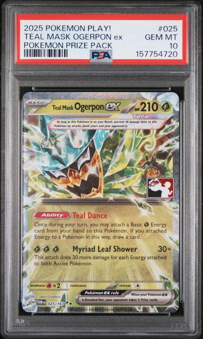 2025 POKEMON PLAY! POKEMON PRIZE PACK 025 TEAL MASK OGERPON EX