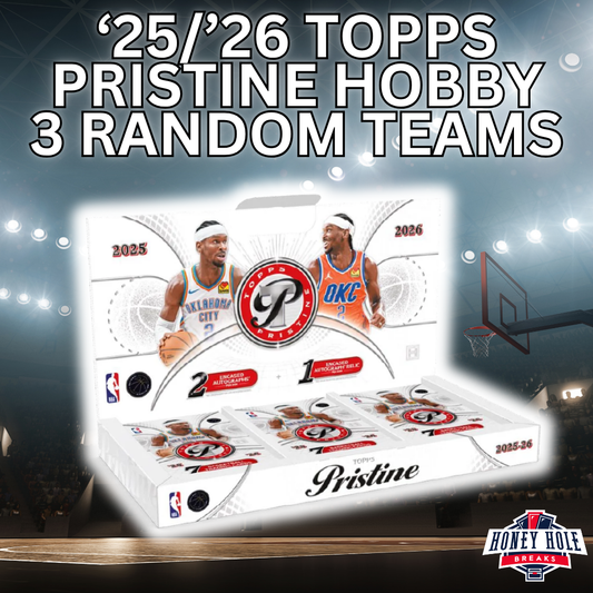1x 2025/26 Topps Pristine Basketball Hobby -  3 RANDOM TEAM Break #2129