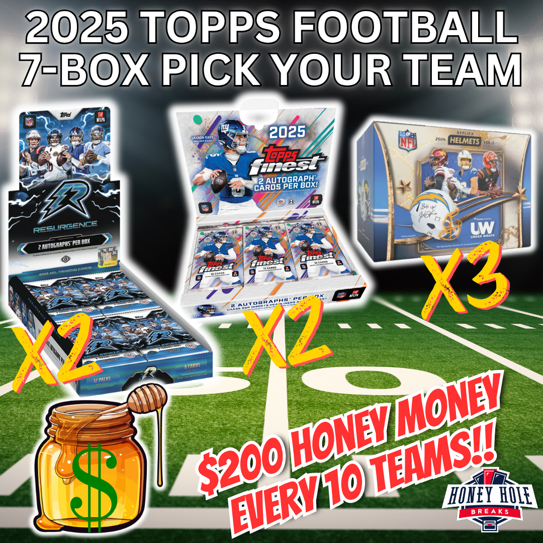 2x '25 Topps Resurgence Football Hobby, 2x '25 Topps Finest Football Hobby, 3x 2026 Under Wraps Autographed NFL Replica Helmets - Pick Your Team Break #2005