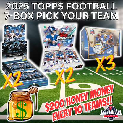 2x '25 Topps Resurgence Football Hobby, 2x '25 Topps Finest Football Hobby, 3x 2026 Under Wraps Autographed NFL Replica Helmets - Pick Your Team Break #2005
