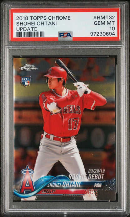 2018 Topps Chrome Update #HMT32 Shohei Ohtani Update PSA 10