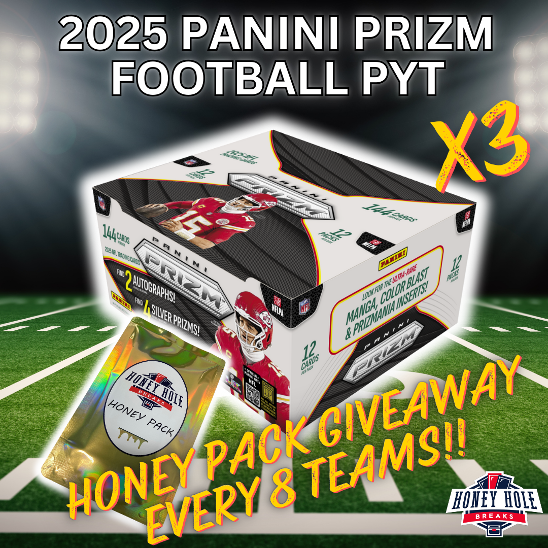 3x 2025 Panini Prizm Football Hobby & 7x Honey Packs - Pick Your Team Break #1437