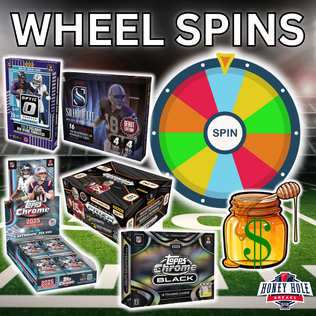 WHEEL SPIN - PACK BATTLE, AUTOGRAPHED HELMET, AND AUTOGRAPHED FOOTBALL - FOOTBALL BREAK #1877