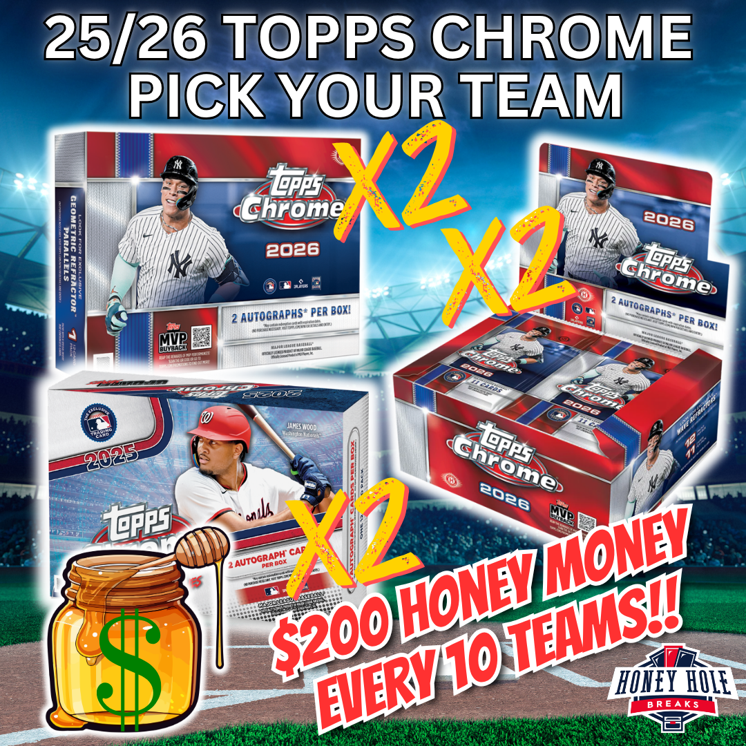 2x 2026 Topps Chrome Baseball Jumbo, 2x 2026 Topps Chrome Baseball Delight, 2x 2025 Topps Chrome Update Baseball Delight - PICK YOUR TEAM Break #1972