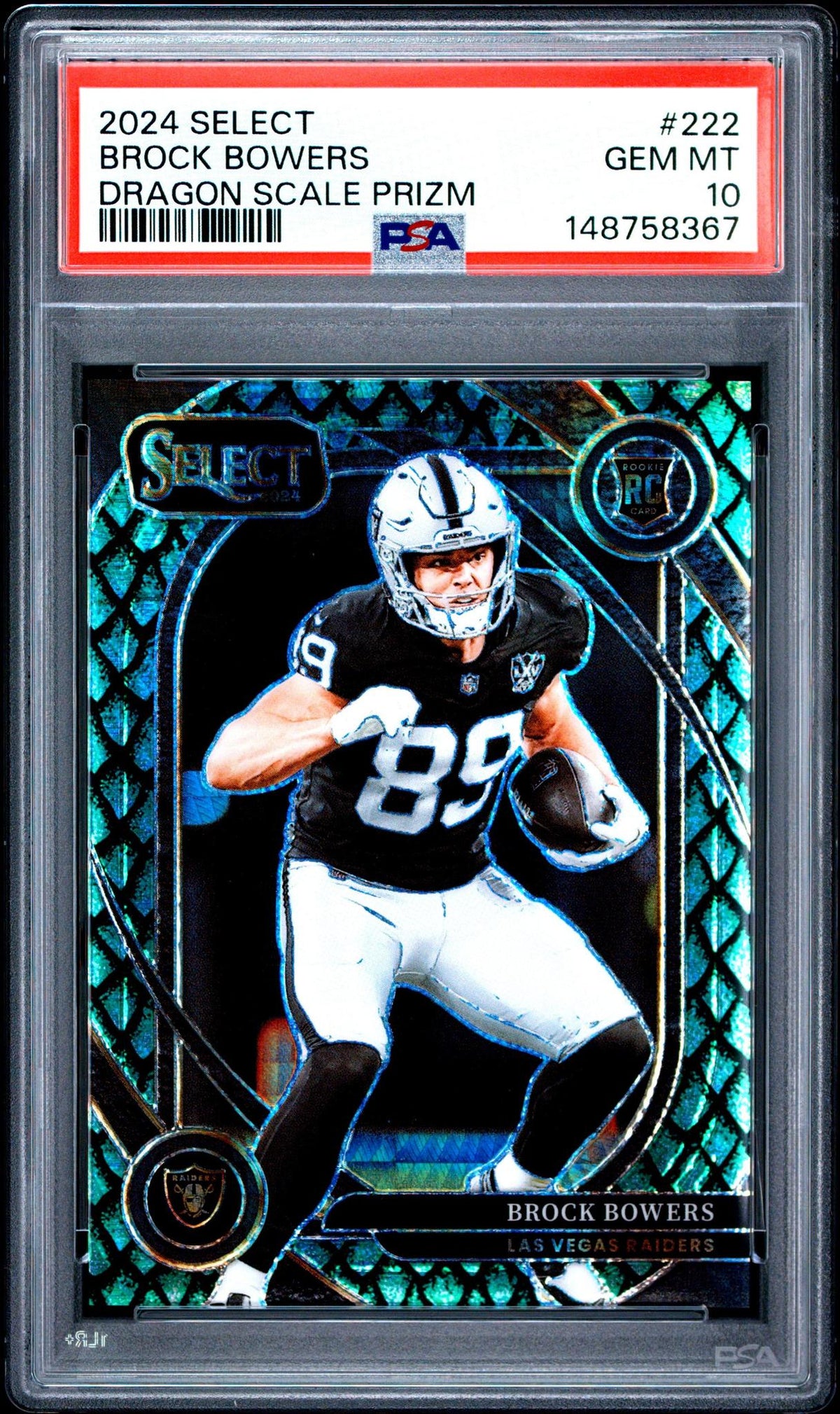 2024 PANINI SELECT 222 BROCK BOWERS DRAGON SCALE PRIZM